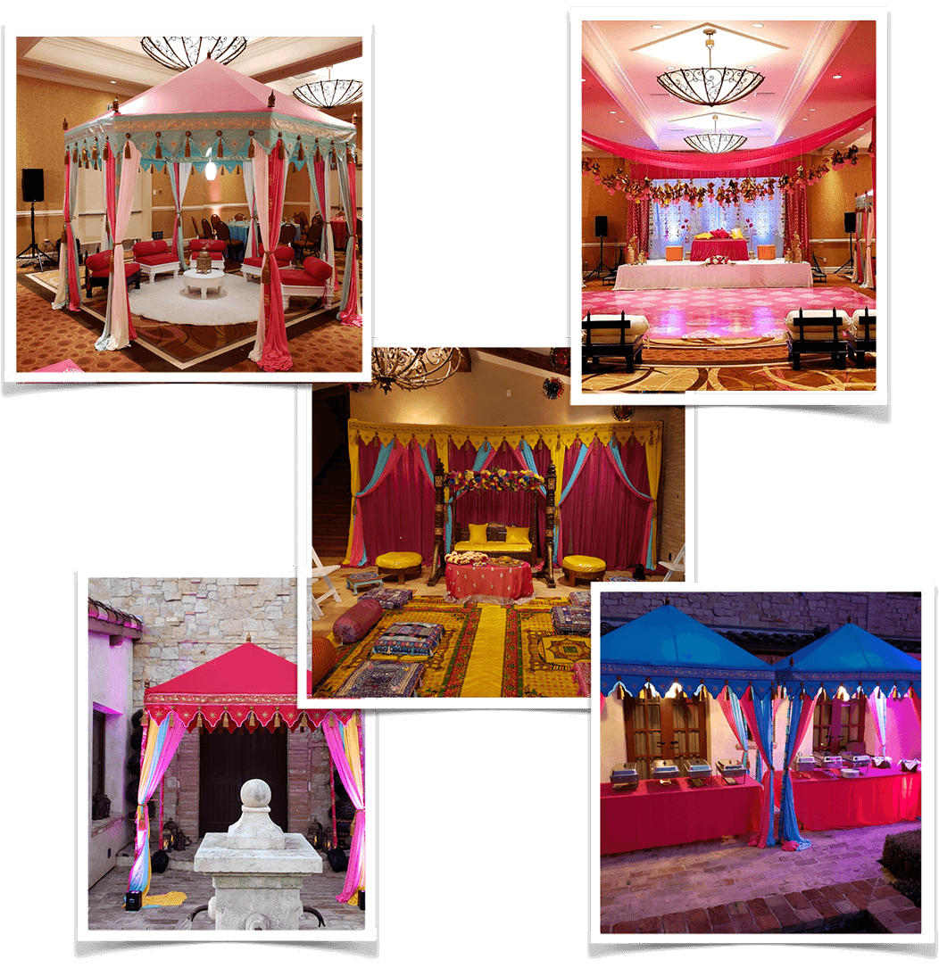 rent tents for mehndi or sangeet party before wedding