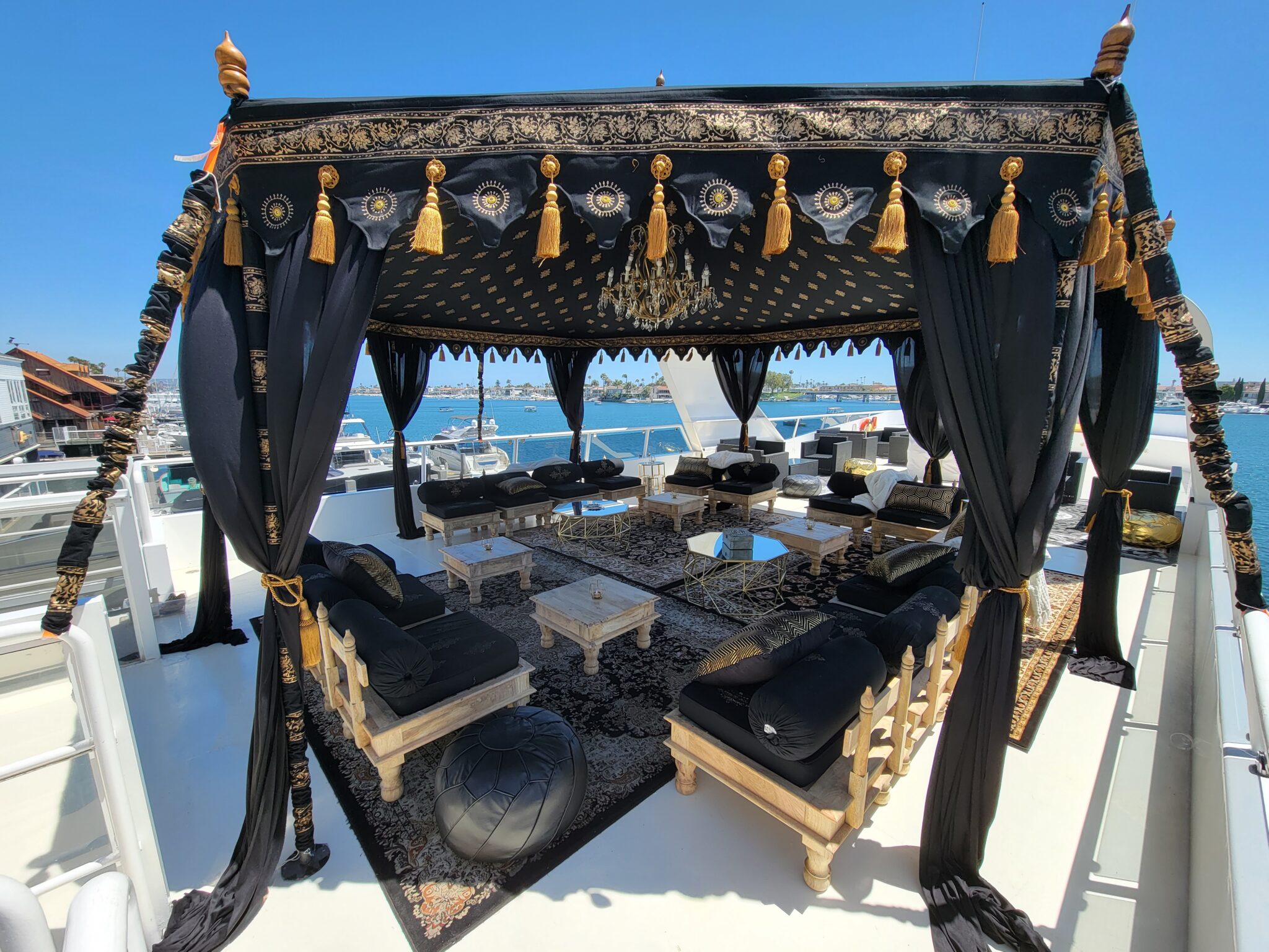 Moroccan tent on boat